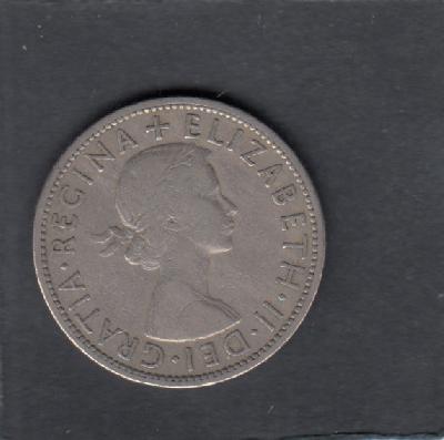 Beschrijving: 1/2 Crown  ELIZABETH II  